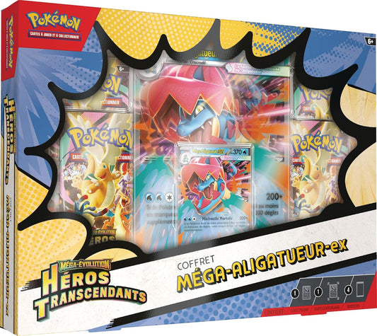 Pokémon : Coffret Méga-Évolution – Héros Transcendants – Méga-Aligatueur-ex ME2.5 [FR]