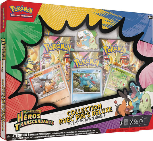 Pokémon : Collection avec pin’s Deluxe Premiers Partenaires Méga-Évolution ME2.5 [FR]